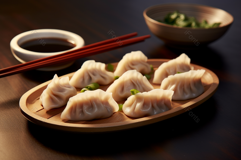 好吃的蘸酱的蒸饺一盘,高清,摄影图,摄影图片,图片大全,摄影图免费下载